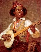 William Sidney Mount Banjo Player painting